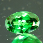 long oval dark green tsavorite grossularite garnet over one carat