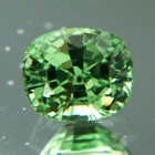 bright green tsavorite in cushion 1.5 carat