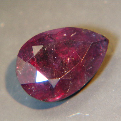 semi transparent 100% color change alexandrite from Zimbabwe in pear shape