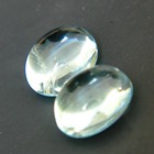 matching pair of certified aquamarines with cabochon cut