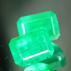 oil only zimbabwe emerald vivid green emerald shape over 2 carat in exactly matching pair