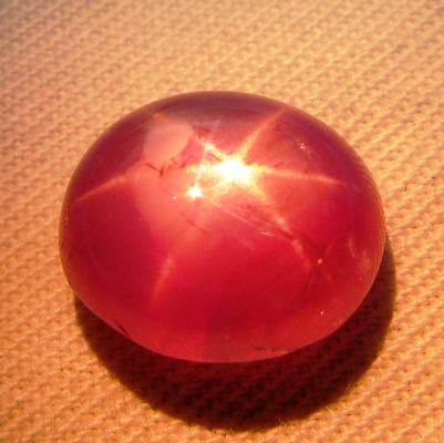 Mild reddish pink Ceylon star Sapphire