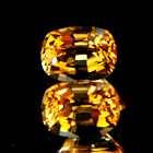 matching pair of certified unheated untreated imperial topaz in orange yellow