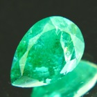 Sandawana oil-only emerald in pear cut deep vivid green