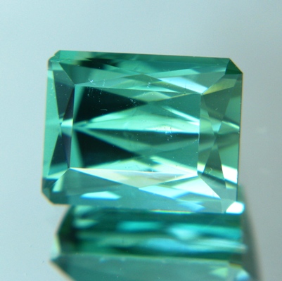 5 carat bright neon green blue tourmaline