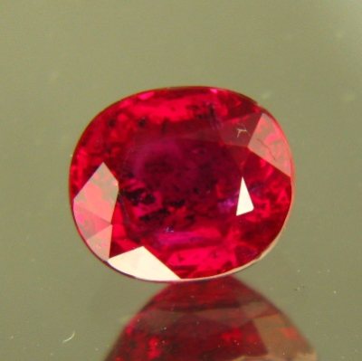 untreated ruby big size oval no visible inclusions unheated