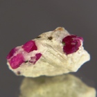 untreated ruby crystals in matrix
