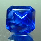 blue mogok sapphire square cut not heated untreated