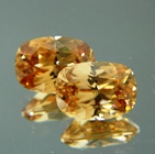 Golden yellow pair of Ceylon zircon