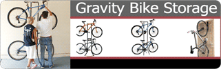 Click here to access our line of gravity bike storage racks like the Lean Machine and the Platinum 2 bike gravity rack