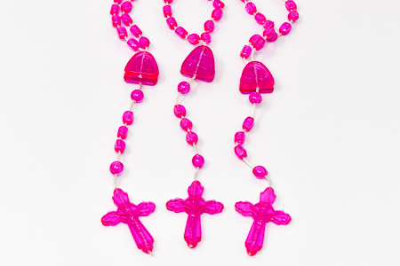 10 Plastic Green Rosary Beads.