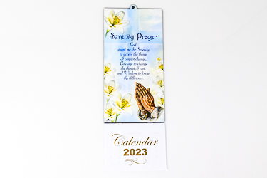 2023 Serenity with Praying Hands Calendar.