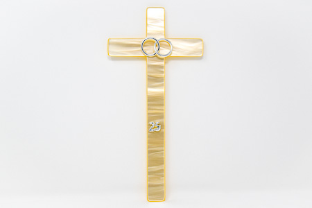25th Wedding Anniversary Cross