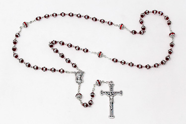 Virgin Mary Silver Rosary.