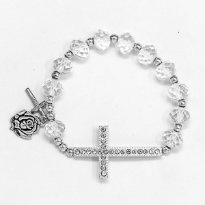 Cross Rosary Bracelet.