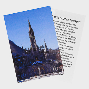 Lourdes Sanctuary Prayer Card.