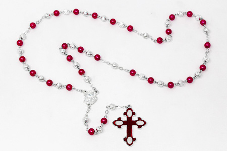 Red Rose Rosary Beads.