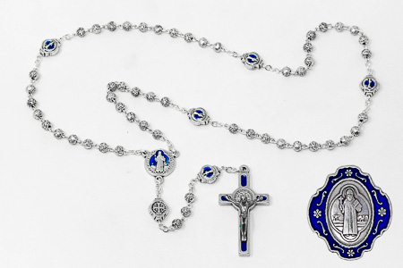 St Benedict Metal Rosary.