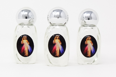 Divine Mercy Glass Holy Water Bottle.