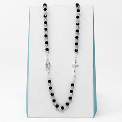 925 5 Decade Rosary Necklace.