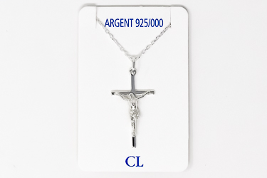 925 Silver Crucifix Necklace.