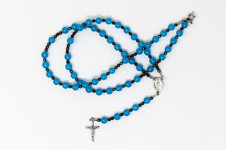 Miraculous Angelite Rosary Necklace.