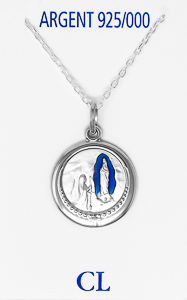 Necklace Depicting Bernadette and the Apparitions.