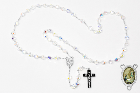 Sterling Silver Crystal Rosary.