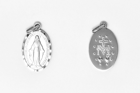 Miraculous Medal Sterling Silver.