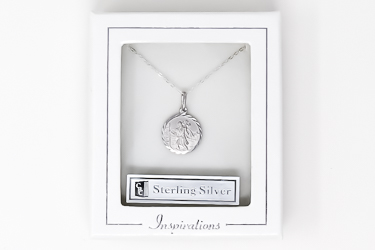 Sterling Silver Christopher Necklace.