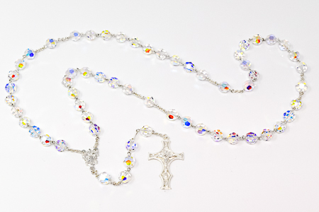 Virgin Mary Swarovski Crystal Rosary.