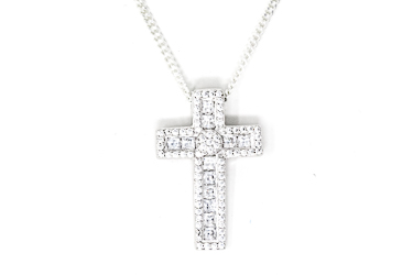 Sterling Silver Cross Necklace.