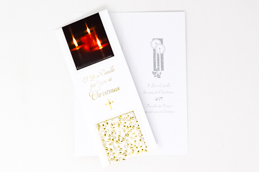 Catholic Christmas Card I Lit A Candle For You.