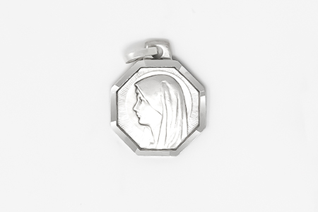 Silver Virgin Mary Medal.