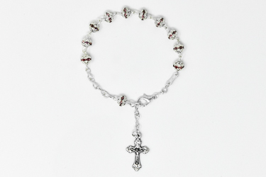 Amethyst Crystal Rosary Bracelet.