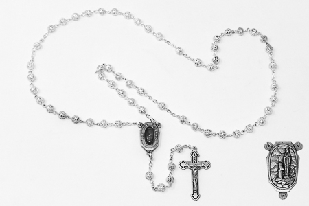 Silver Water Rosary Beads.