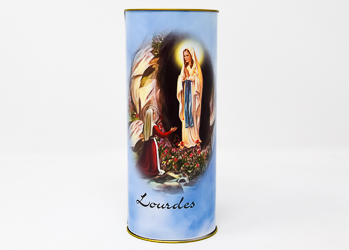 Lourdes Apparitions Pillar Candle.