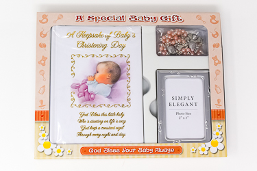 Baby Girl's First Christening Gift Set.