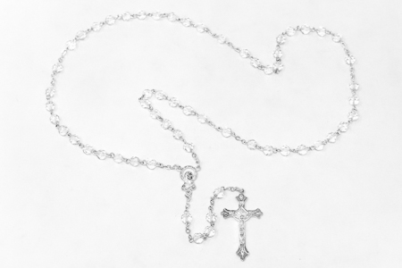 Birthstone Rosary Beads April - Dimond.