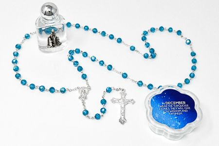 Birthstone Rosary Beads December.