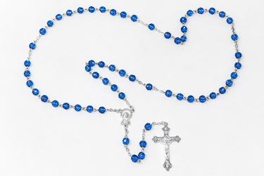 Birthstone Rosary Beads September- Sapphire.