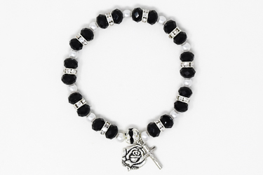 Black Miraculous Rosary Bracelet.