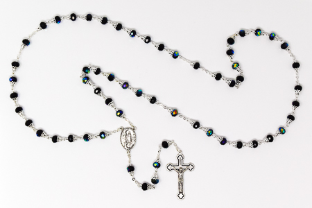 Our Lady of Lourdes Black Rosary.
