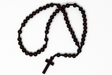 Black Ebony Wood Pax Rosary.