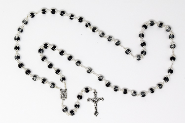 Lourdes Black Rosary Beads.