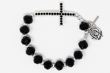 Black Rosary Bracelet.
