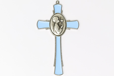 Blue Boy's Communion Cross.