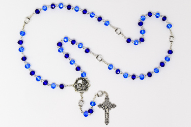 Multicolor Lourdes Crystal Rosary Beads.