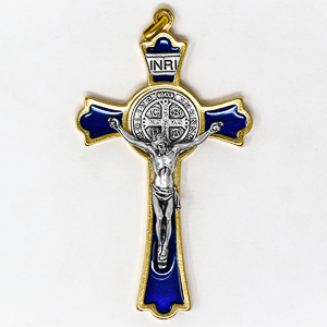 Blue St.Benedict Crucifix.