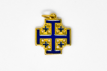 Blue Jerusalem Cross.